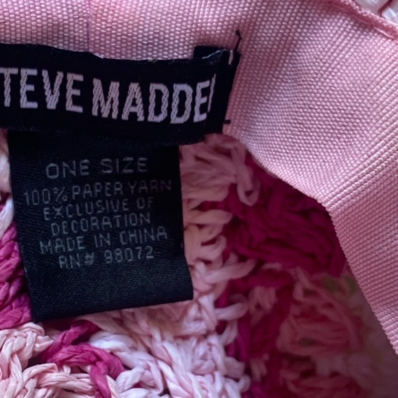 STEVE MADDEN Crochet Straw Paper Wide Brim Hat Bohemian Inspired OS NEW - Picture 2 of 10